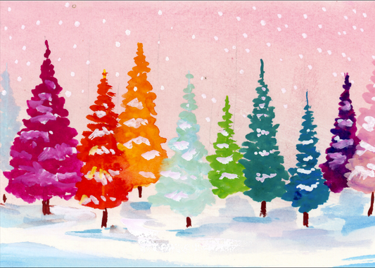🎄 Hand-Painted Holiday Cards  PRINTS – Set of 10