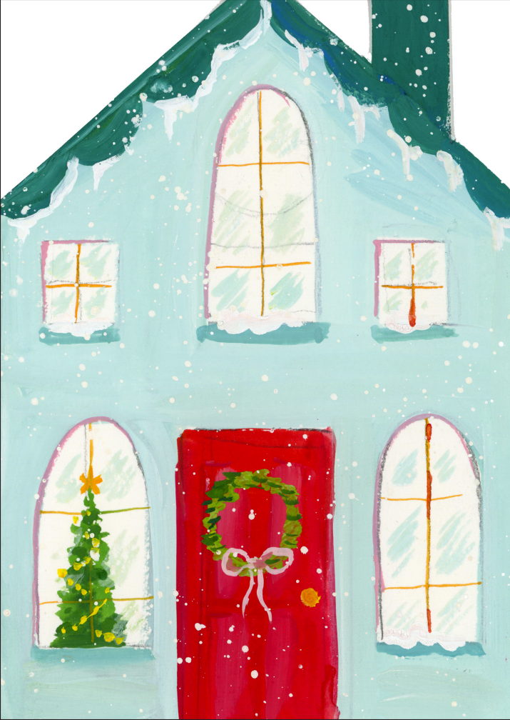 🎄 Hand-Painted Holiday Cards  PRINTS – Set of 10