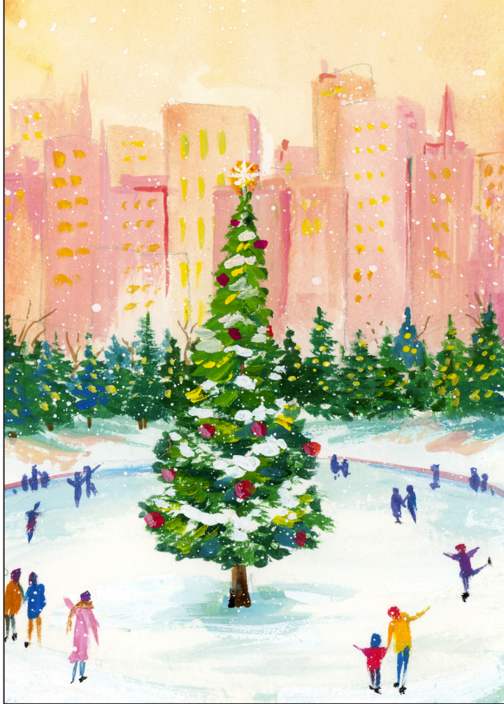 🎄 Hand-Painted Holiday Cards  PRINTS – Set of 10