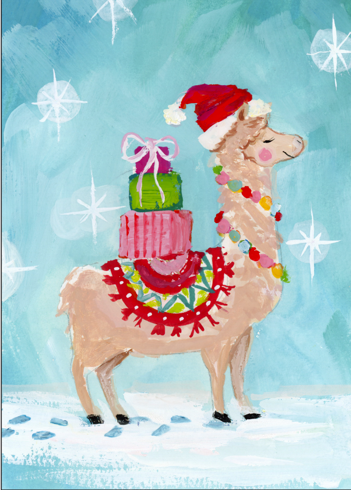 🎄 Hand-Painted Holiday Cards  PRINTS – Set of 10